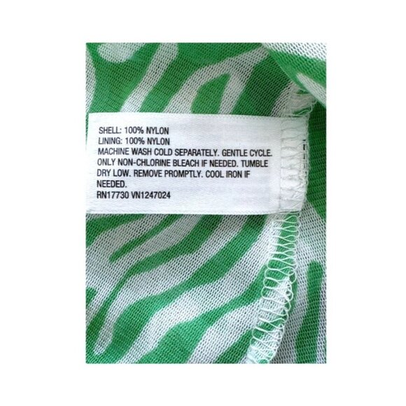 Diane Von Furstenberg x Target Green Zebra Print Tiered Mini Dress 2X NWT - Picture 6 of 8